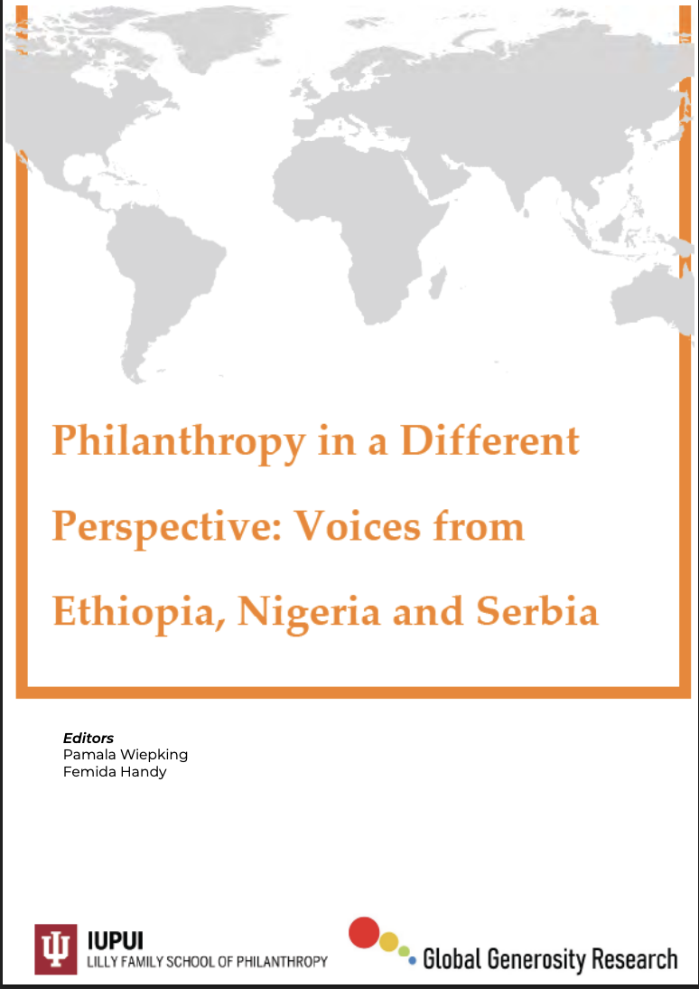 Cover of Philanthropy in a Different Perspective: Voices from Ethiopia, Nigeria and Serbia